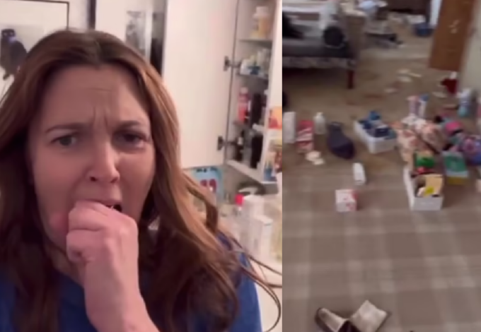 Videó: Felfoghatatlan, mekkora rendetlenség van Drew Barrymore otthonában!